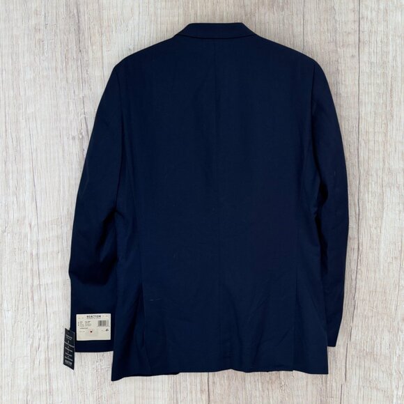 Kenneth Cole Reaction Ready Flex Navy Suit Jacket 42L Stretch Blazer - Picture 7 of 12